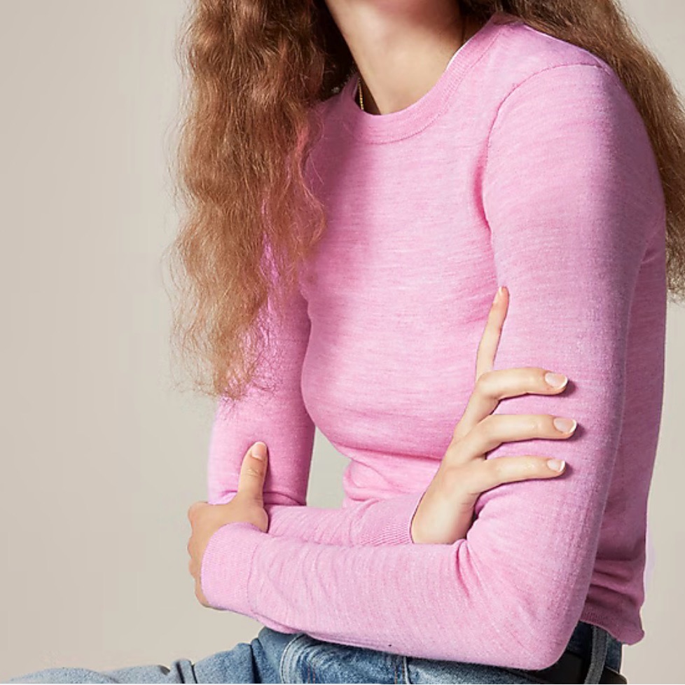 J. Crew Bubblegum Pink Crewneck Sweater